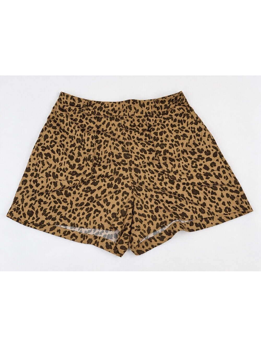 A New Day Leopard Print Shorts Womens Medium Elastic Waist Pockets Animal Print